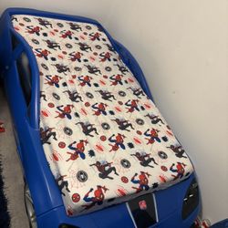 Blue Race Car Bed 