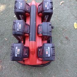 Milwaukee M18 Rapidcharger Charger with 6 batteries 