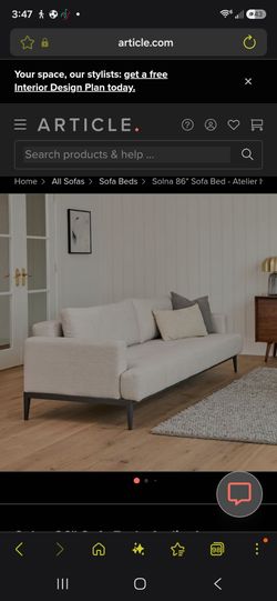 Solna sofa bed 86" by Article