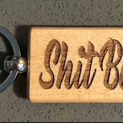 S 10 Custom Laser Engraved Wooden Keychain
