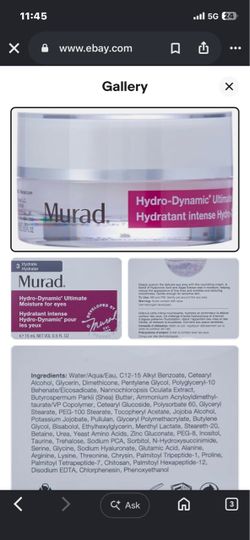 Murad Hydro-Dynamic Ultimate Moisture for Eyes MSRP $70