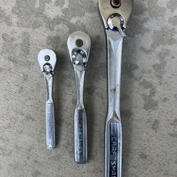 Craftsman Ratchets. 1/4”, 3/8”, 1/2” USA