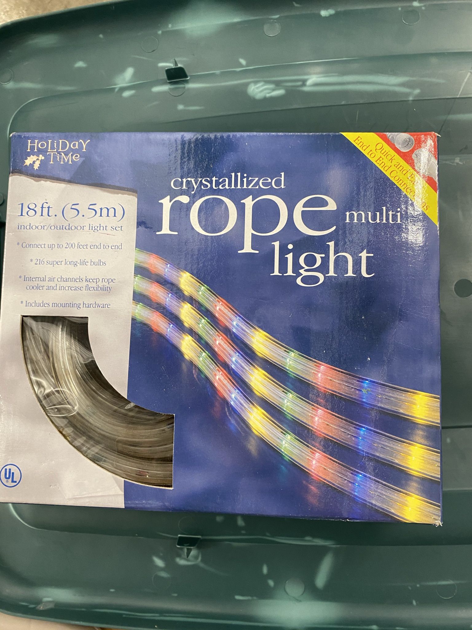 New in Box Multi Color Rope Lights - 18ft
