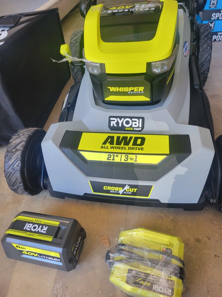 Ryobi Self propelled Cross Cut Lawn mower Brand New
