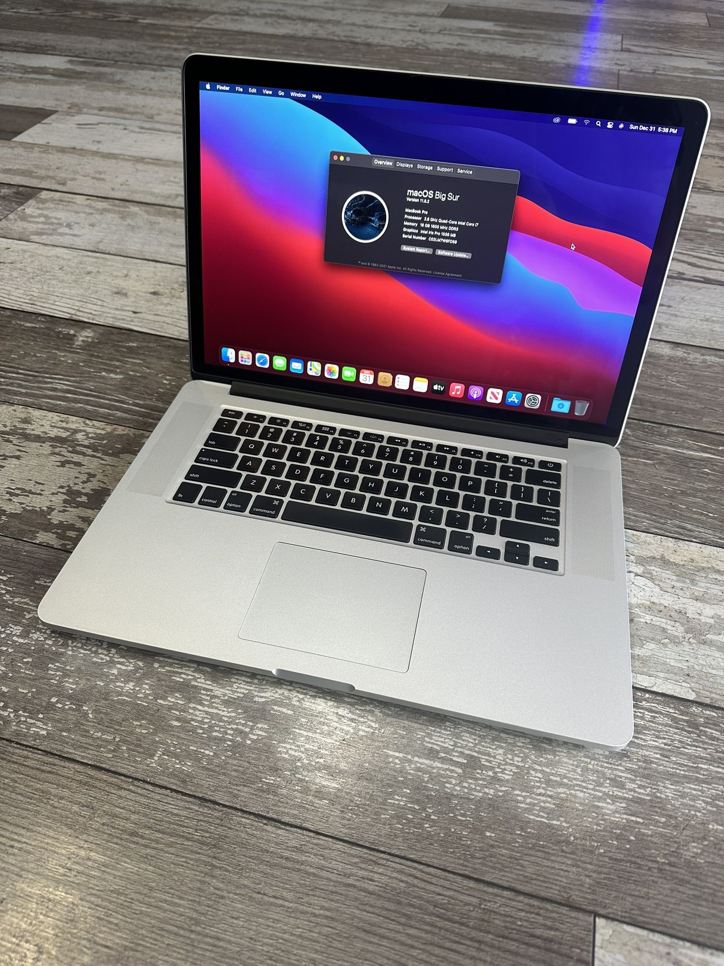 MacBook Pro 15” i7 16GB RAM 500GB Flash Storage W/ Photoshop, Illustrator, Premiere 2020, Final Cut And Logic Pro X Plus More!