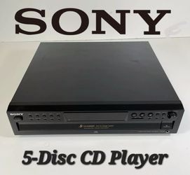 Sony CDP-CE375 5 CD Changer Disc Ex-Change System Compact Disc Player NEEDS BELTS/ REPAIR!