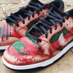 Custom Nike Dunk Lows Freddy Krueger Edition