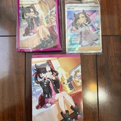 Pokemon Marnie Lot 1 Deck Box, Promo Pack & 65 ct Sleeves! New!!