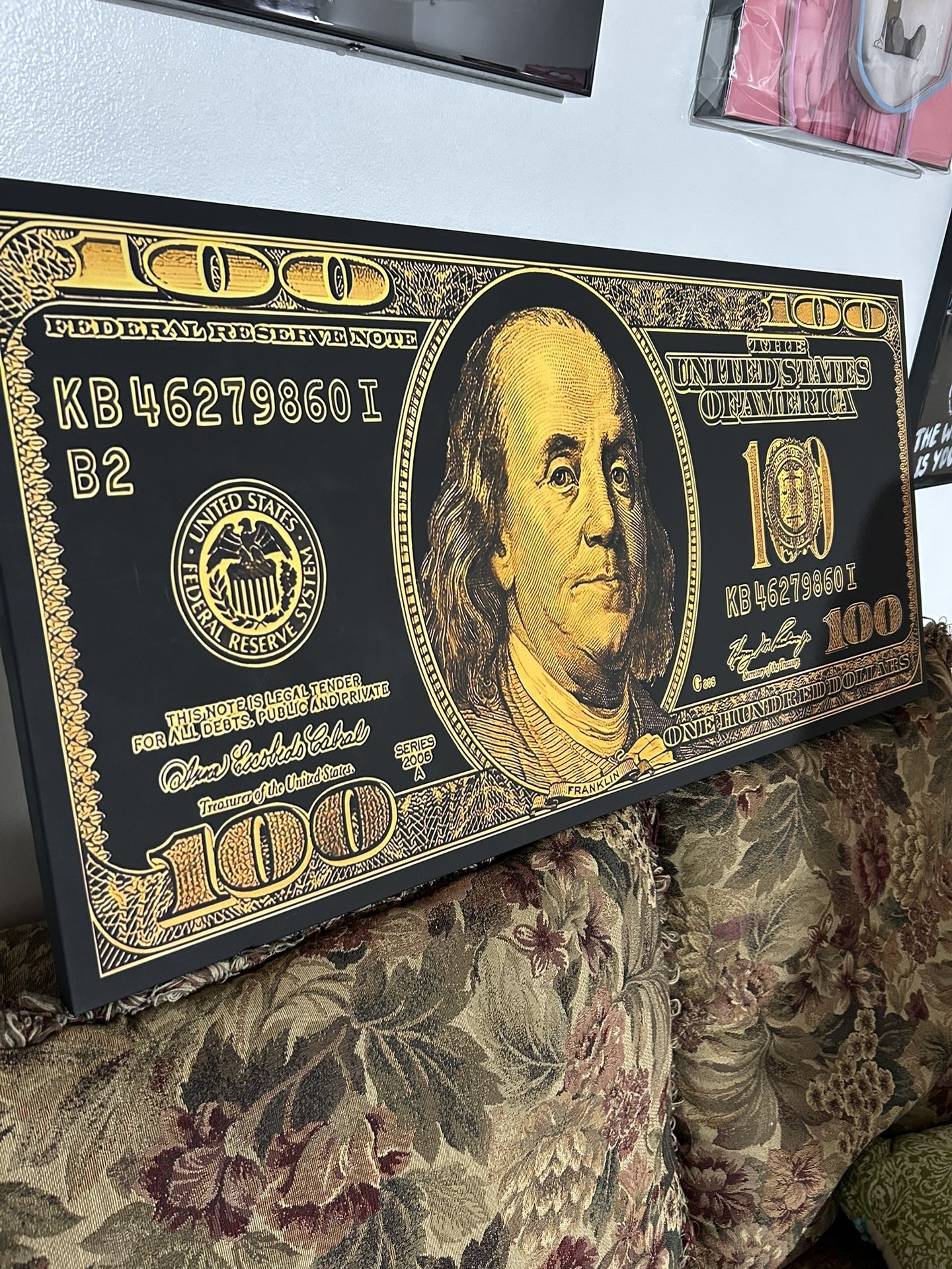 100 Dollar Bill Canvas Print