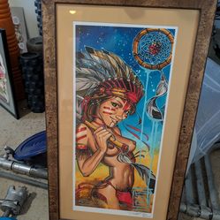 Native American woman & Sheriff art