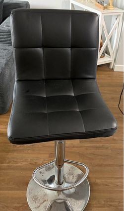 2 black bar stools