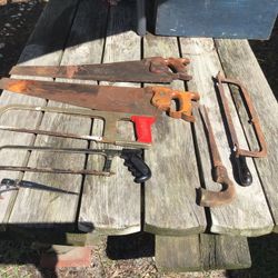 Lot Of 7, Vintage Hand Held Saws