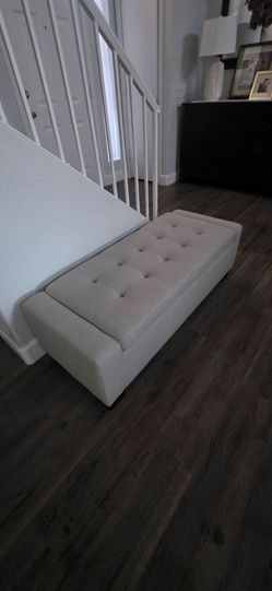 60" Ottoman storage bench