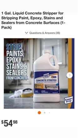 1 Gal. Liquid Concrete Stripper for Stripping Paint, Epoxy, Stains and Sealers from Concrete Surfaces (1- Pack) (80)
