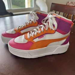 Youth Big Girls Colorful Puma Platform Shoes Size 6.5. Fits women too, about a size 8.5