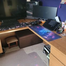 Large L-Shaped Office Desk