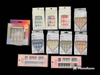 Fake Nail Bundle (11 sets) Gel palette/ Glam Nails/ Muse Nail Art / Bare It all