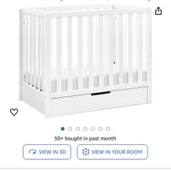 Carters Mini Crib In White Includes Serra Mattress