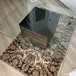 End Table Or Cocktail Table With Glass Top