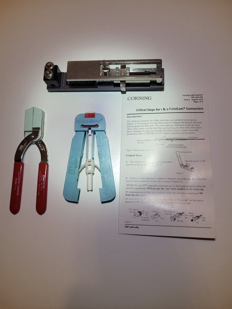 Corning Unicam LC, SC, ST Multimode & Singlemode Mexhanical...
