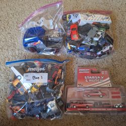 Bags Of Cars With Hot Wheels Truck & Sealed Starsky & Hutch Car With Trailer