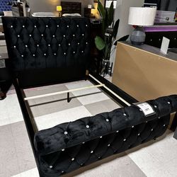 [OM] 🟪 Only $45 initial then take it home 🏡 Brand New Noella Queen Size Bed Frame Black