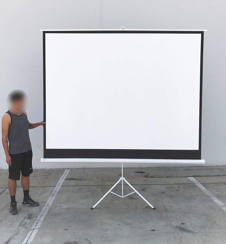 New $65 Tripod 120” 4:3 Projector Screen Theater Office Pull Down Projection