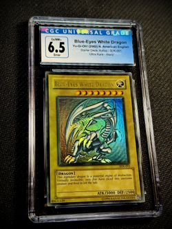Blue Eyes White Dragon - SDK-001 - Faded - Slightly Wavy - CGC 6.5  - Yu-Gi-Oh!