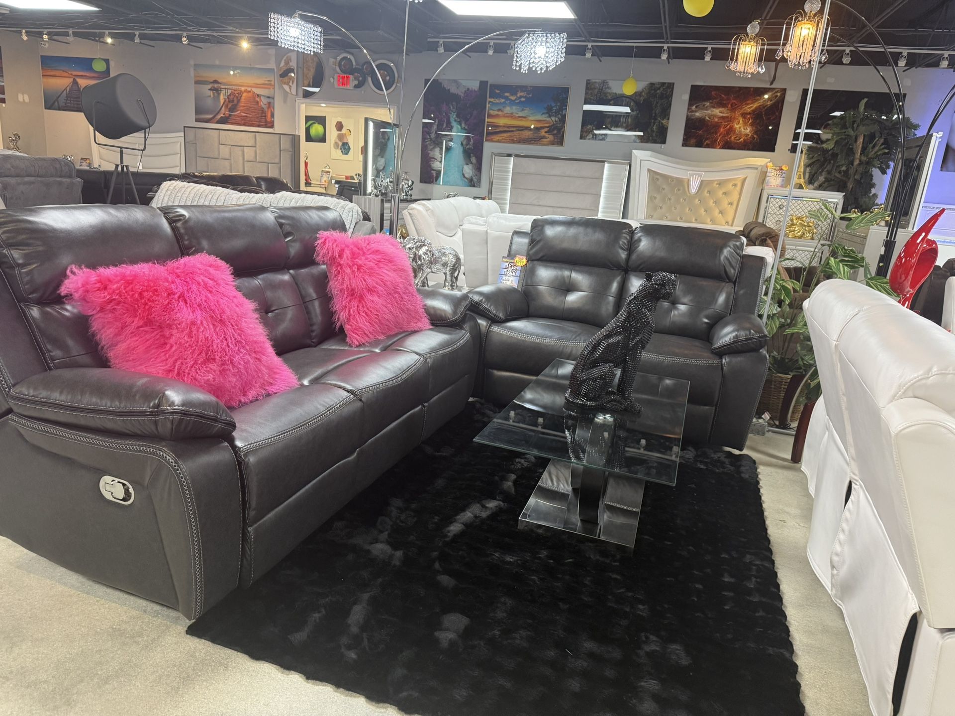 Crazy Summer Blowout Sale 2 Pc Sofa And Love With Recliners Only $999