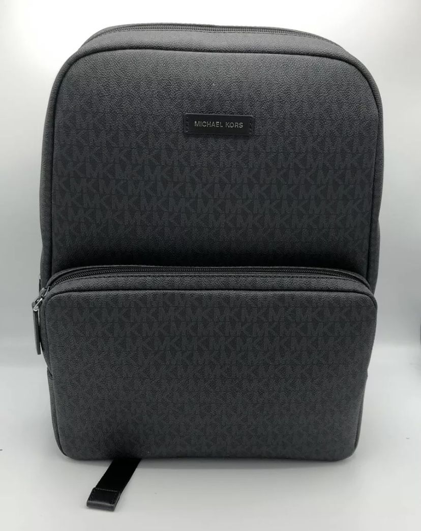 MICHAEL KORS Jet Set Signature Men's Front Pocket Laptop Backpack Black $398