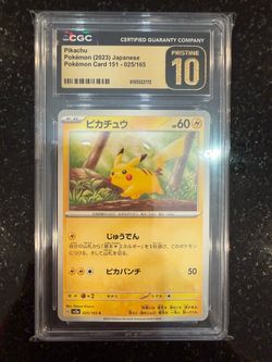 ⚡ Pikachu 025/165 Japanese Pokémon 151 – CGC PRISTINE 10 ⚡