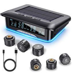 Tire Pressure Monitoring System Large Screen TPMS 6 Sensors