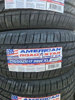 225-50-17 !!! AMERICAN ROADSTAR A/S !!! $300 LAS 4 LLANTAS MONTADAS Y BALANCEO INCLUIDO 👌
