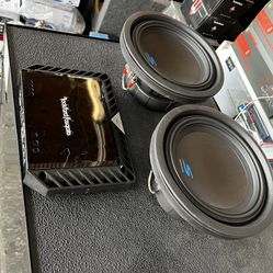 Bass System  10”s Subs And Rockford T Series Bass Amp 