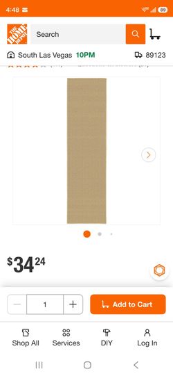 Medalien Tan Runner Rug 3ft x 8ft