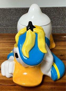Vintage Disney Store Donald Duck Banana Peel Ceramic Cookie Jar
