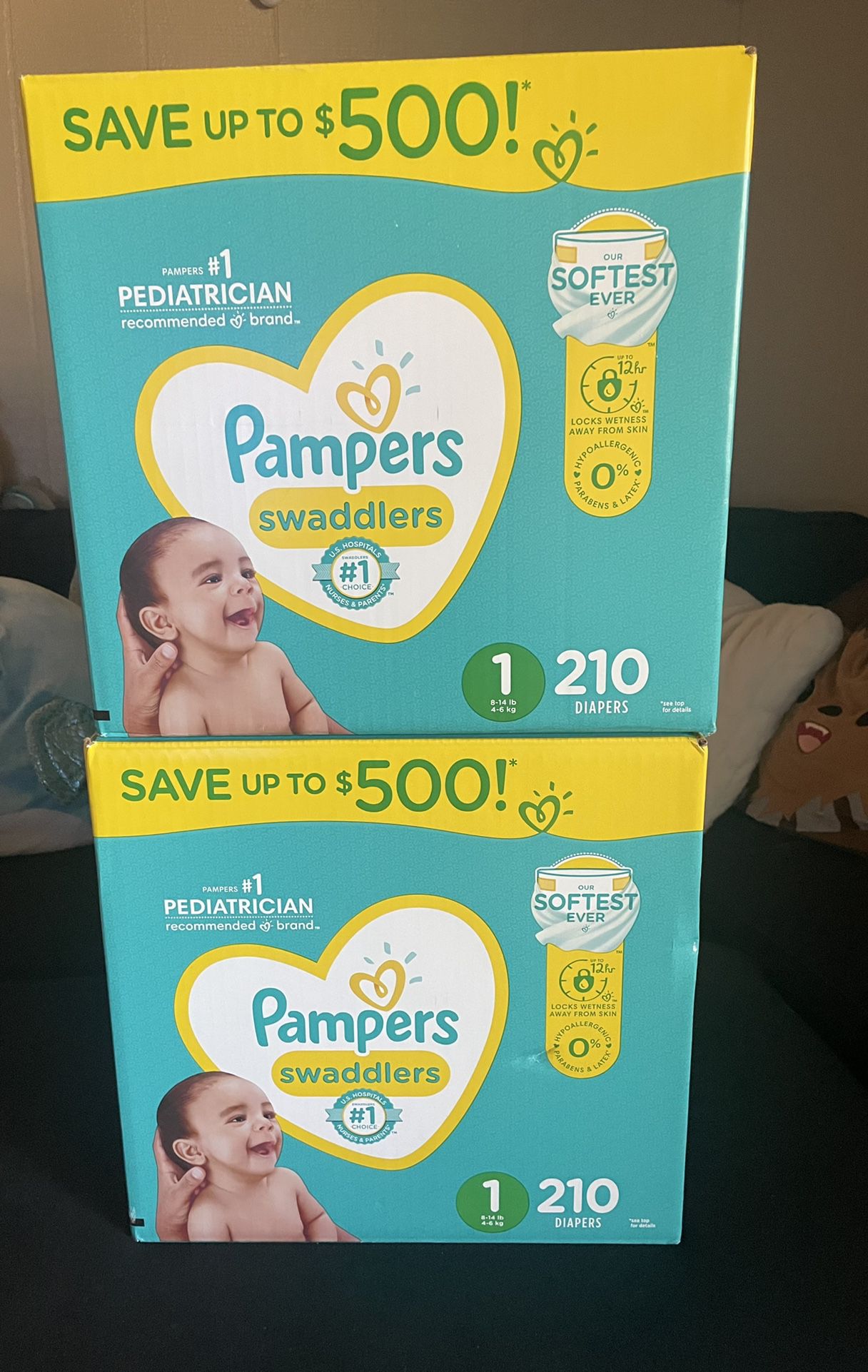 Pampers Swaddlers Diapers Size 1 (210 Pcs)