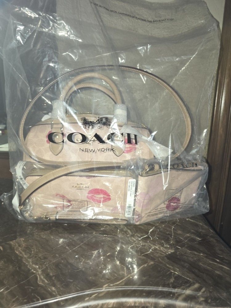 Coach Purse Matching Wallet & Wristlet 