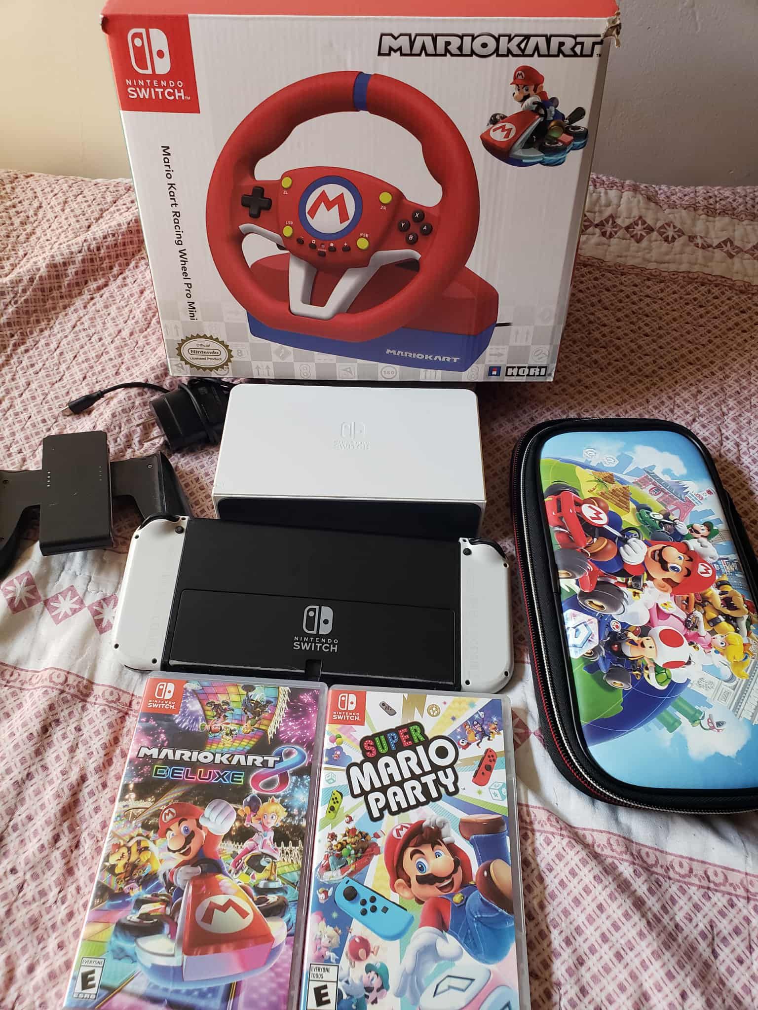 2 $75 Games Brand New & $100! Racing Kitt Pedel & wheel. With All Custom & 2023 OLED Nintendo Switch V3 256GB big screen all white $350! Firm i don't