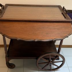 Vintage Paalman Drop-Leaf Tea/Bar Cart