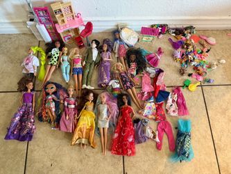 Barbies and accessories