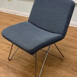 Source CrissCross Blue and Grey Upholstery Lounge Chair (15 Available)