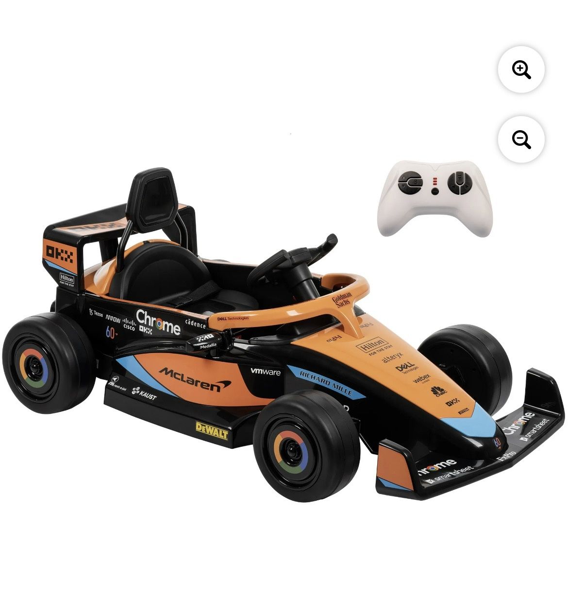 I Huffy 12V McLaren Formula 1 Kids Ride-On Car with Remote Control, Ages 3–5, Black - One Unit