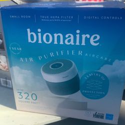  Bionaire Desktop True HEPA Air Purifier, Home Air Purifier, Small Rooms Up to 320 sq. ft
