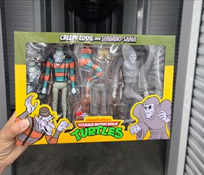 NECA Teenage Mutant Ninja Turtles Creepy Eddie and Shibano-Sama, NEW!