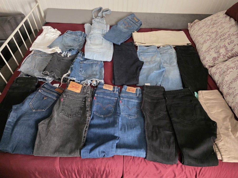 Jeans Shorts Size Variety 24 25 26 27 Clean 20 Pieces $30