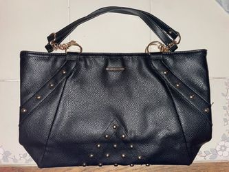 Black Studded Tote Handbag