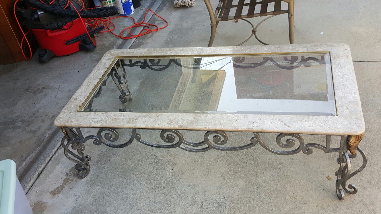 Beveled coffee table