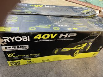 RYOBI 40V HP Brushless 20 in. Cordless Battery Walk Behind $329.00 $165.00 Push Lawn Mower with 6.0 Ah Battery and Charger