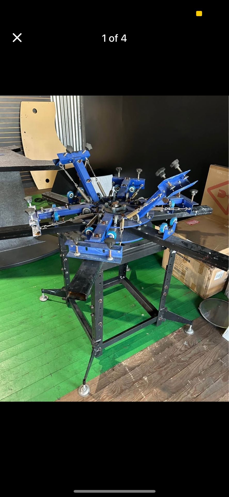 six head screen print machine